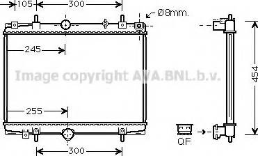 Prasco PE2198 - Radiator, engine cooling autospares.lv