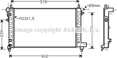 Prasco PE2149 - Radiator, engine cooling autospares.lv