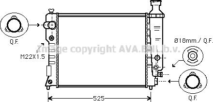 Prasco PE2124 - Radiator, engine cooling autospares.lv