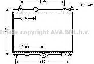 Prasco PE2358 - Radiator, engine cooling autospares.lv