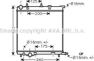 Prasco PE2368 - Radiator, engine cooling autospares.lv