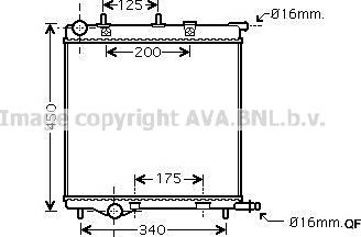 Prasco PE2293 - Radiator, engine cooling autospares.lv