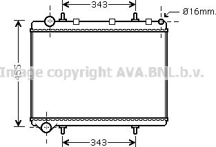 Prasco PE2259 - Radiator, engine cooling autospares.lv