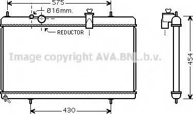 Prasco PE2256 - Radiator, engine cooling autospares.lv