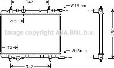 Prasco PE2250 - Radiator, engine cooling autospares.lv