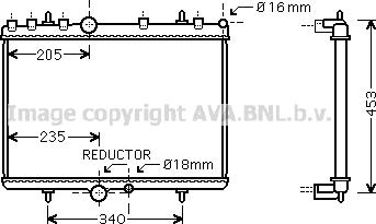 Prasco PE2269 - Radiator, engine cooling autospares.lv