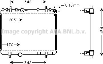 Prasco PE2265 - Radiator, engine cooling autospares.lv