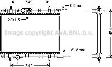 Prasco PE2206 - Radiator, engine cooling autospares.lv