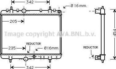 Prasco PE2280 - Radiator, engine cooling autospares.lv