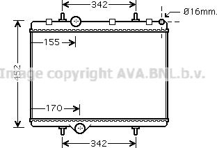 Prasco PE2281 - Radiator, engine cooling autospares.lv