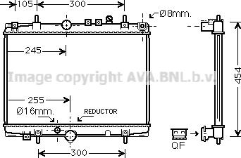 Prasco PE2235 - Radiator, engine cooling autospares.lv