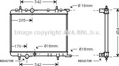 Prasco PE2238 - Radiator, engine cooling autospares.lv