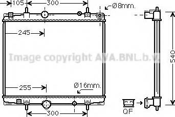 Prasco PE2237 - Radiator, engine cooling autospares.lv