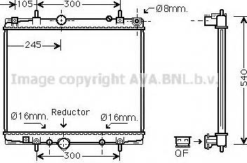 Prasco PE2275 - Radiator, engine cooling autospares.lv