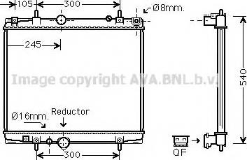 Prasco PE2276 - Radiator, engine cooling autospares.lv