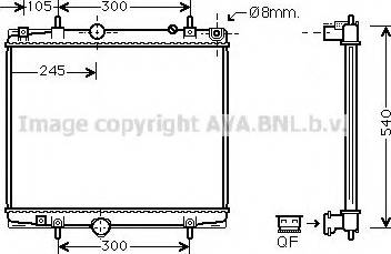 Prasco PE2277 - Radiator, engine cooling autospares.lv