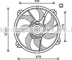 Prasco PE7554 - Fan, radiator autospares.lv