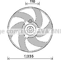 Prasco PE7551 - Fan, radiator autospares.lv