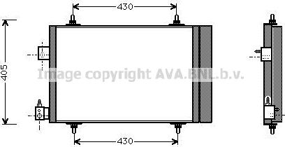 Prasco PEA5193D - Condenser, air conditioning autospares.lv