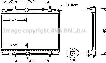 Prasco PEA2198 - Radiator, engine cooling autospares.lv