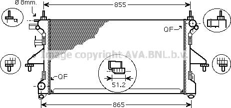 Prasco PEA2309 - Radiator, engine cooling autospares.lv