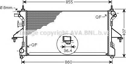 Prasco PEA2305 - Radiator, engine cooling autospares.lv