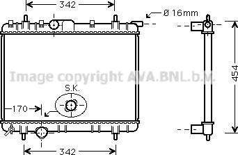 Prasco PEA2247 - Radiator, engine cooling autospares.lv