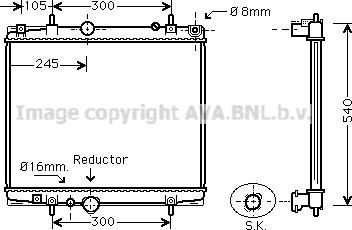 Prasco PEA2276 - Radiator, engine cooling autospares.lv