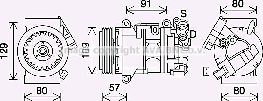 Prasco PEAK407 - Compressor, air conditioning autospares.lv