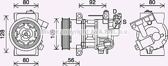 Prasco PEAK418 - Compressor, air conditioning autospares.lv