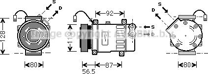 Prasco PEAK036 - Compressor, air conditioning autospares.lv