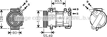 Prasco PEAK315 - Compressor, air conditioning autospares.lv