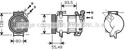 Prasco PEAK316 - Compressor, air conditioning autospares.lv