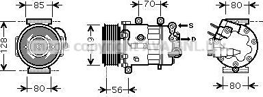 Prasco PEAK322 - Compressor, air conditioning autospares.lv