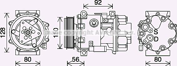 Prasco PEK415 - Compressor, air conditioning autospares.lv