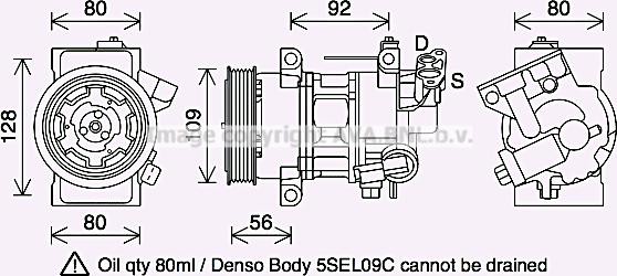 Prasco PEK418 - Compressor, air conditioning autospares.lv