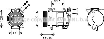 Prasco PEK316 - Compressor, air conditioning autospares.lv