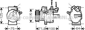 Prasco PEK317 - Compressor, air conditioning autospares.lv