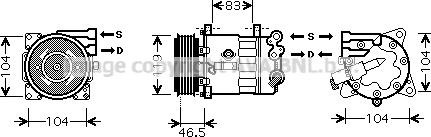 Prasco PEK325 - Compressor, air conditioning autospares.lv