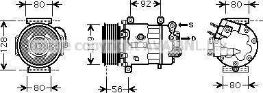 Prasco PEK320 - Compressor, air conditioning autospares.lv