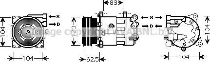 Prasco PEK321 - Compressor, air conditioning autospares.lv