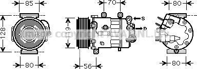 Prasco PEK322 - Compressor, air conditioning autospares.lv