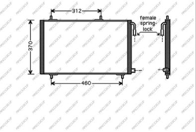 Prasco PG009C002 - Condenser, air conditioning autospares.lv