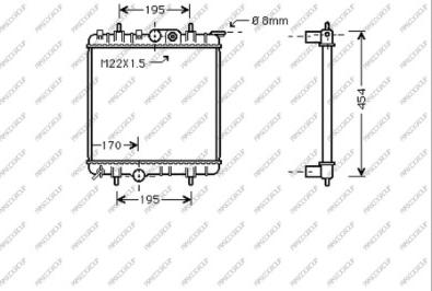 Prasco PG009R005 - Radiator, engine cooling autospares.lv