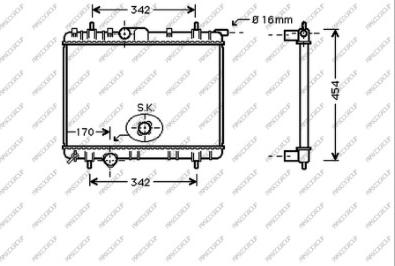 Prasco PG009R015 - Radiator, engine cooling autospares.lv