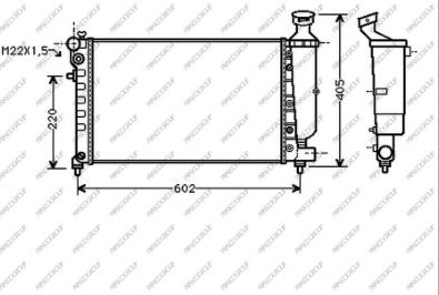 Prasco PG007R002 - Radiator, engine cooling autospares.lv