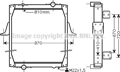 Prasco RE2010 - Radiator, engine cooling autospares.lv