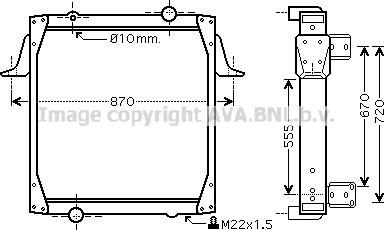 Prasco RE2011 - Radiator, engine cooling autospares.lv