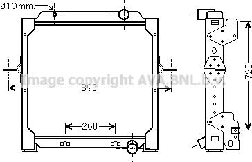 Prasco RE2083 - Radiator, engine cooling autospares.lv