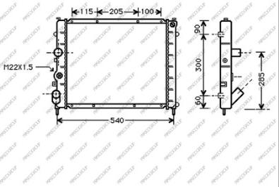 Prasco RN916R009 - Radiator, engine cooling autospares.lv